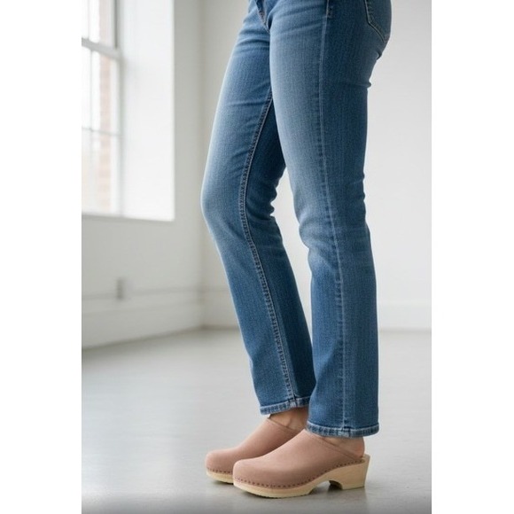 No. 6 Shoes - No.6 Store Old School Clogs Mid Heel in Blush Pink EU 40 Slip on Mule